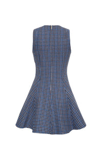 Burns Dress in Edmound Plaid Blue