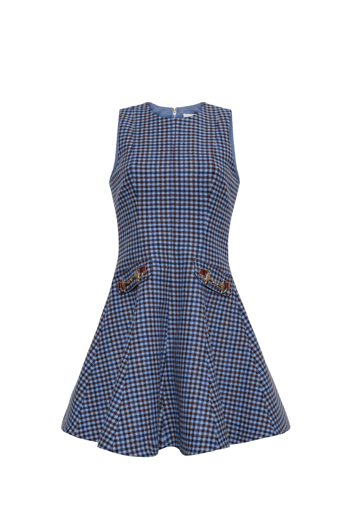 Burns Dress in Edmound Plaid Blue