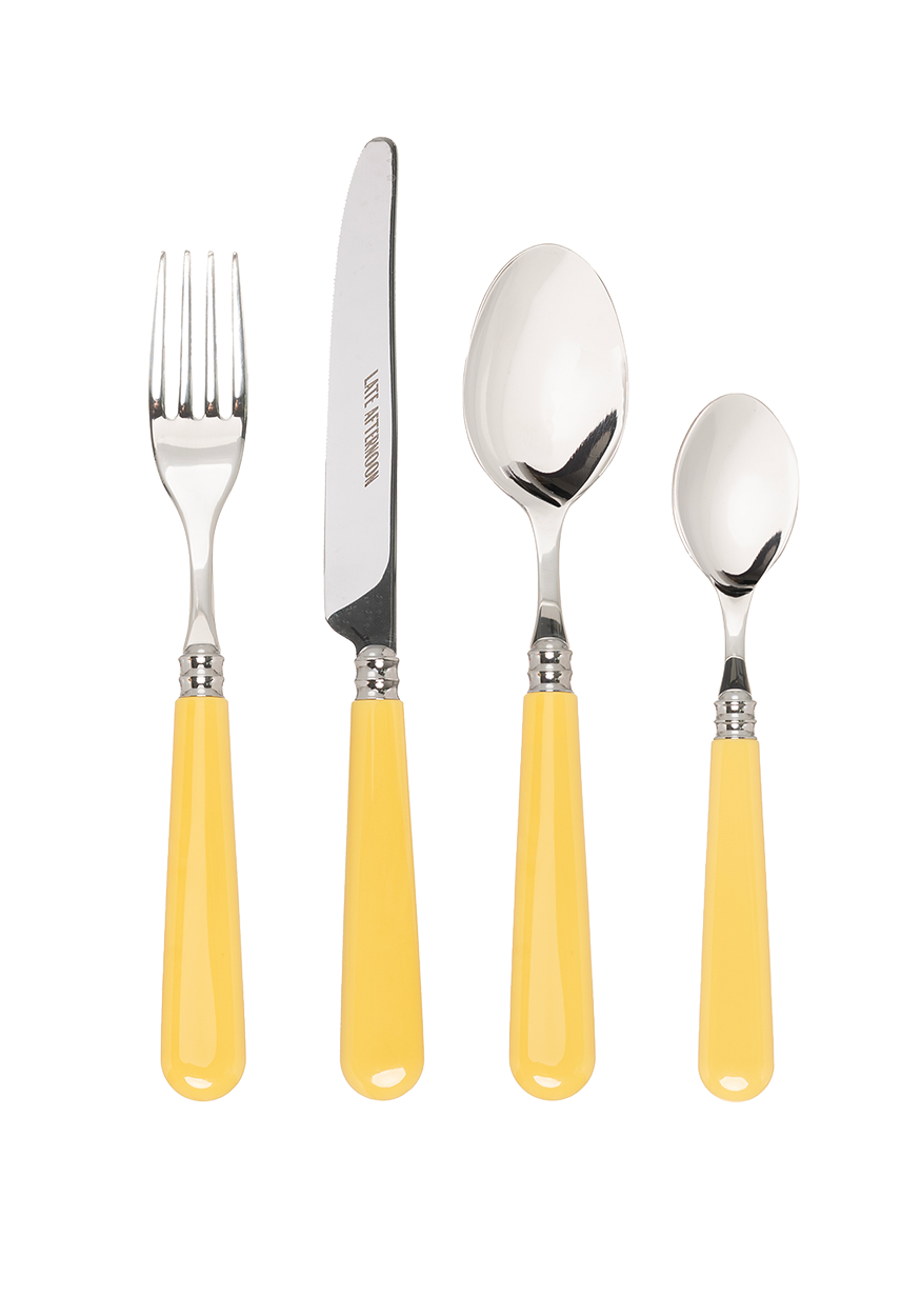 Butter Yellow Cutlery, Set of 16