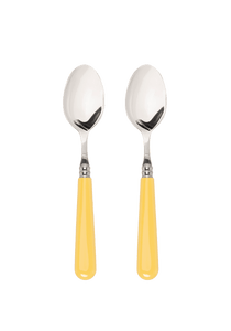 Late Afternoon Butter Yellow Set of 2 Dessert Spoons