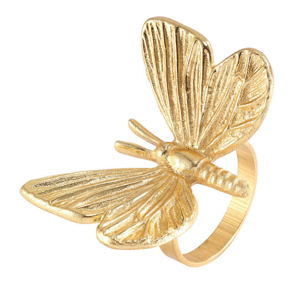 Bodrum Linens Butterfly Gold NPR S/4