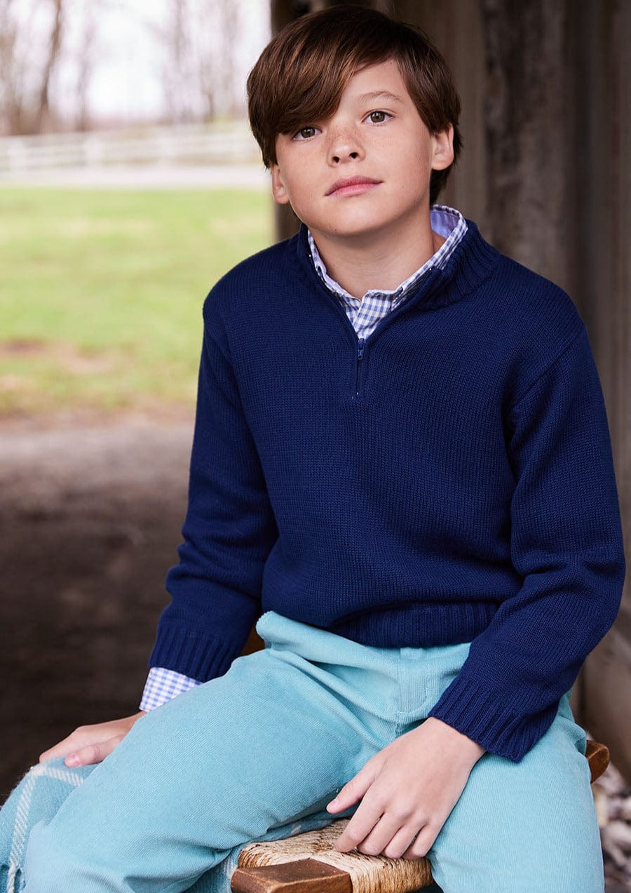 classic childrens clothing boys button down shirt in gray blue gingham pattern