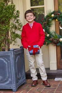 Little English traditional children's clothing.  Classic button down shirt in red mini gingham for boys