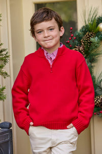 Little English traditional children's clothing.  Classic button down shirt in red mini gingham for boys