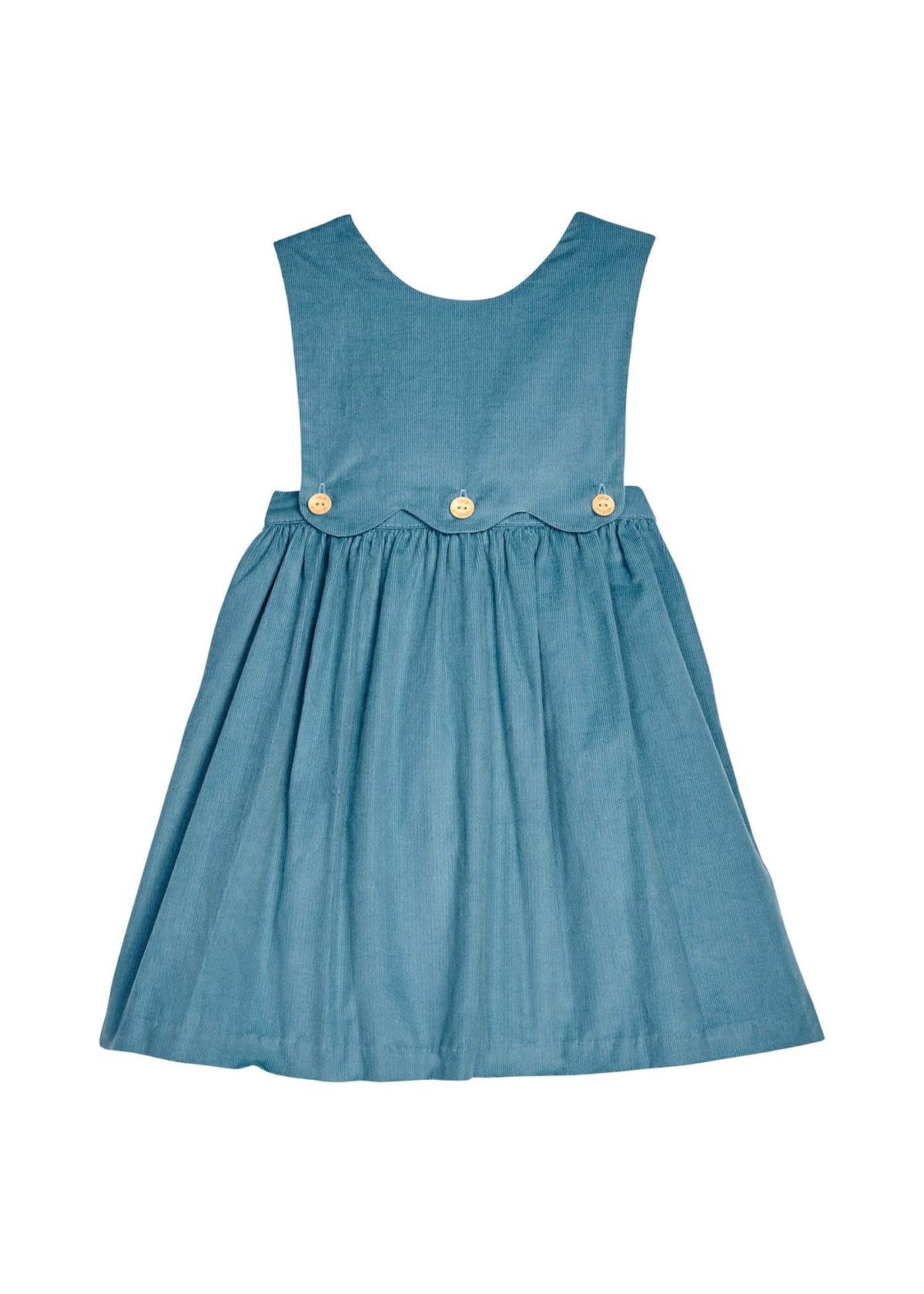 Little English traditional children's clothing. Aqua Alpine Corduroy jumper for little girls