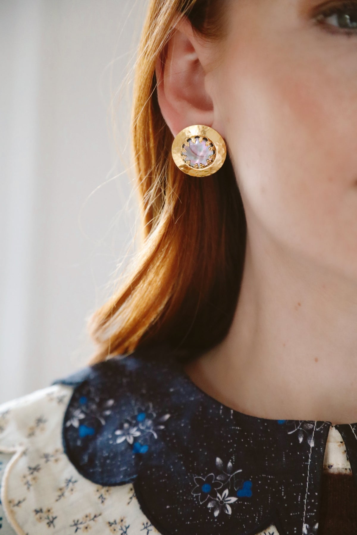 Button Stud Earrings