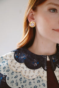 Button Stud Earrings