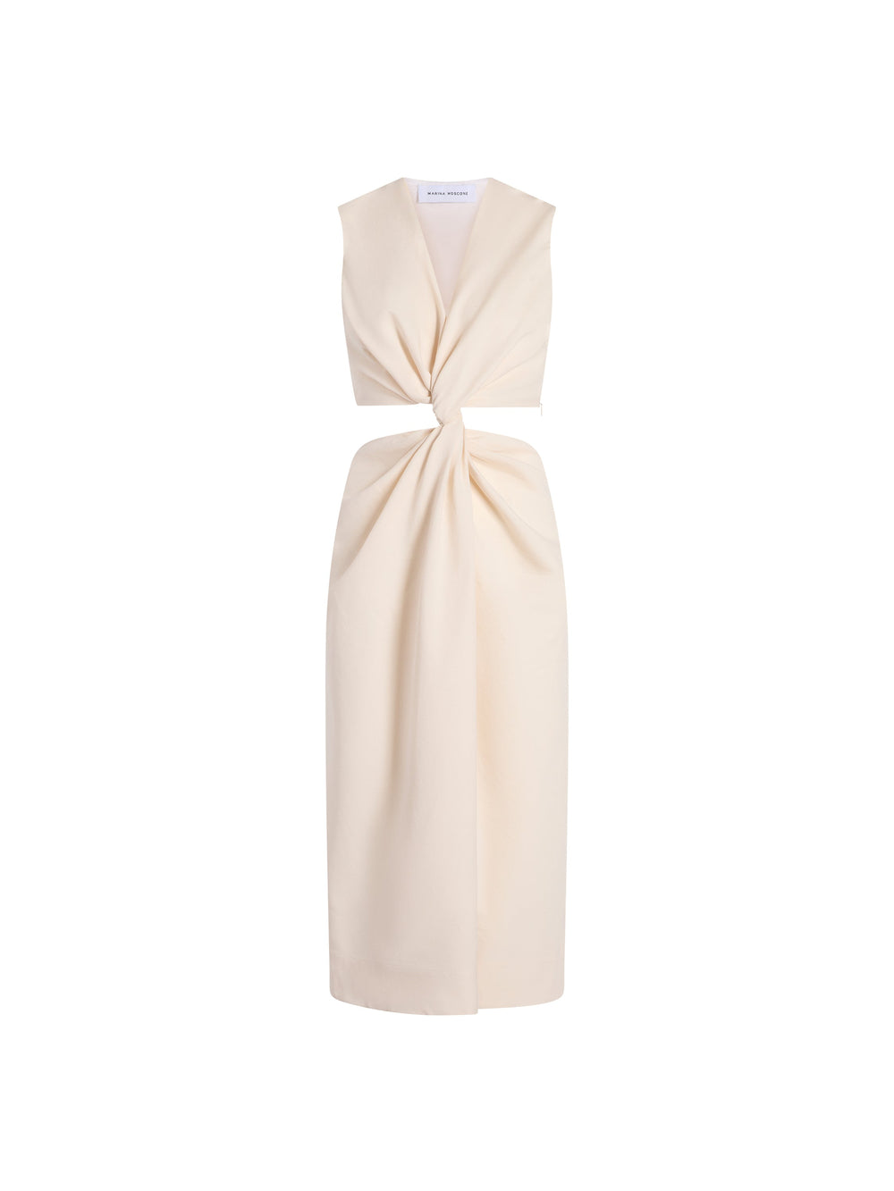 Cotton Twist Dress in Ecru