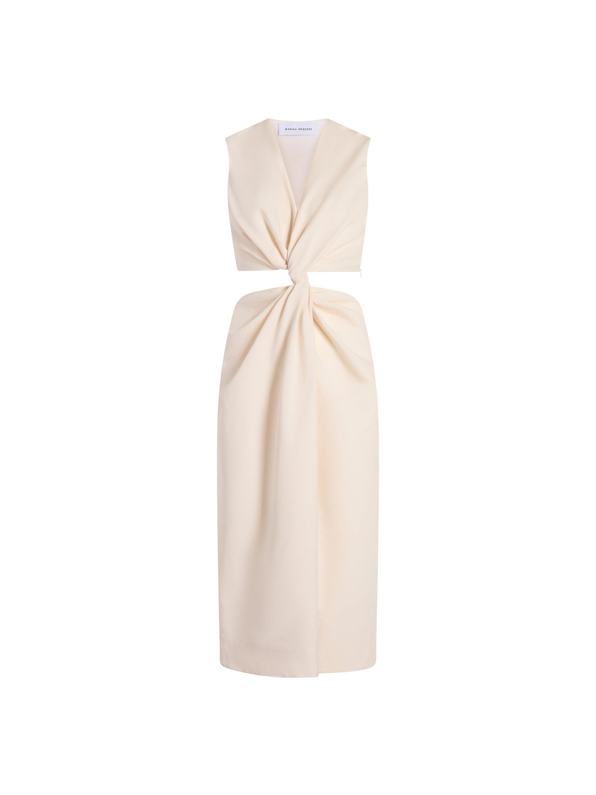 Cotton Twist Dress in Ecru
