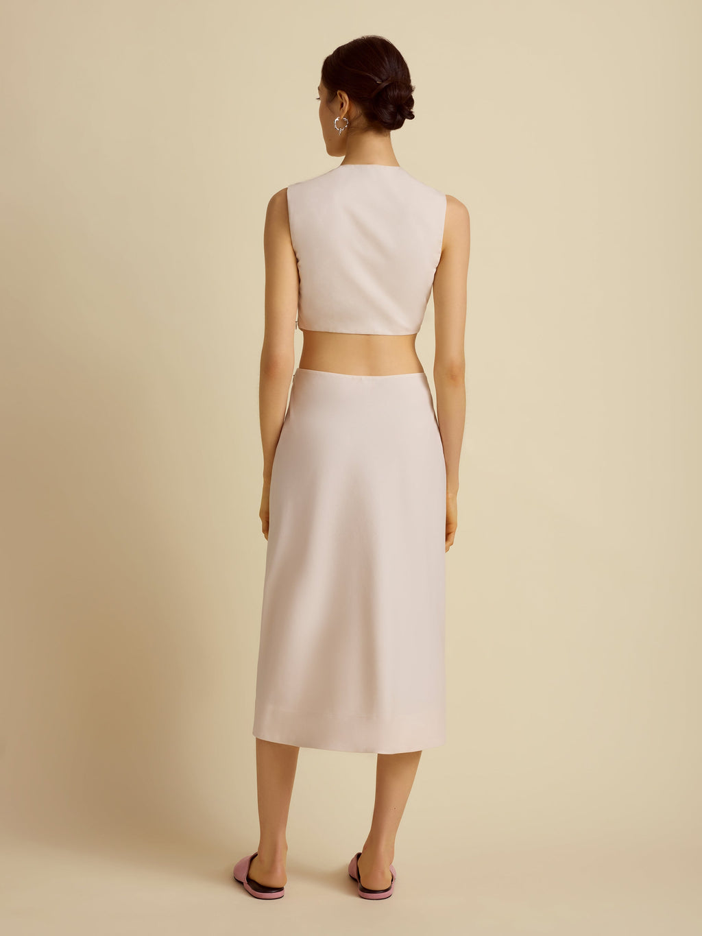 Cotton Twist Dress in Ecru