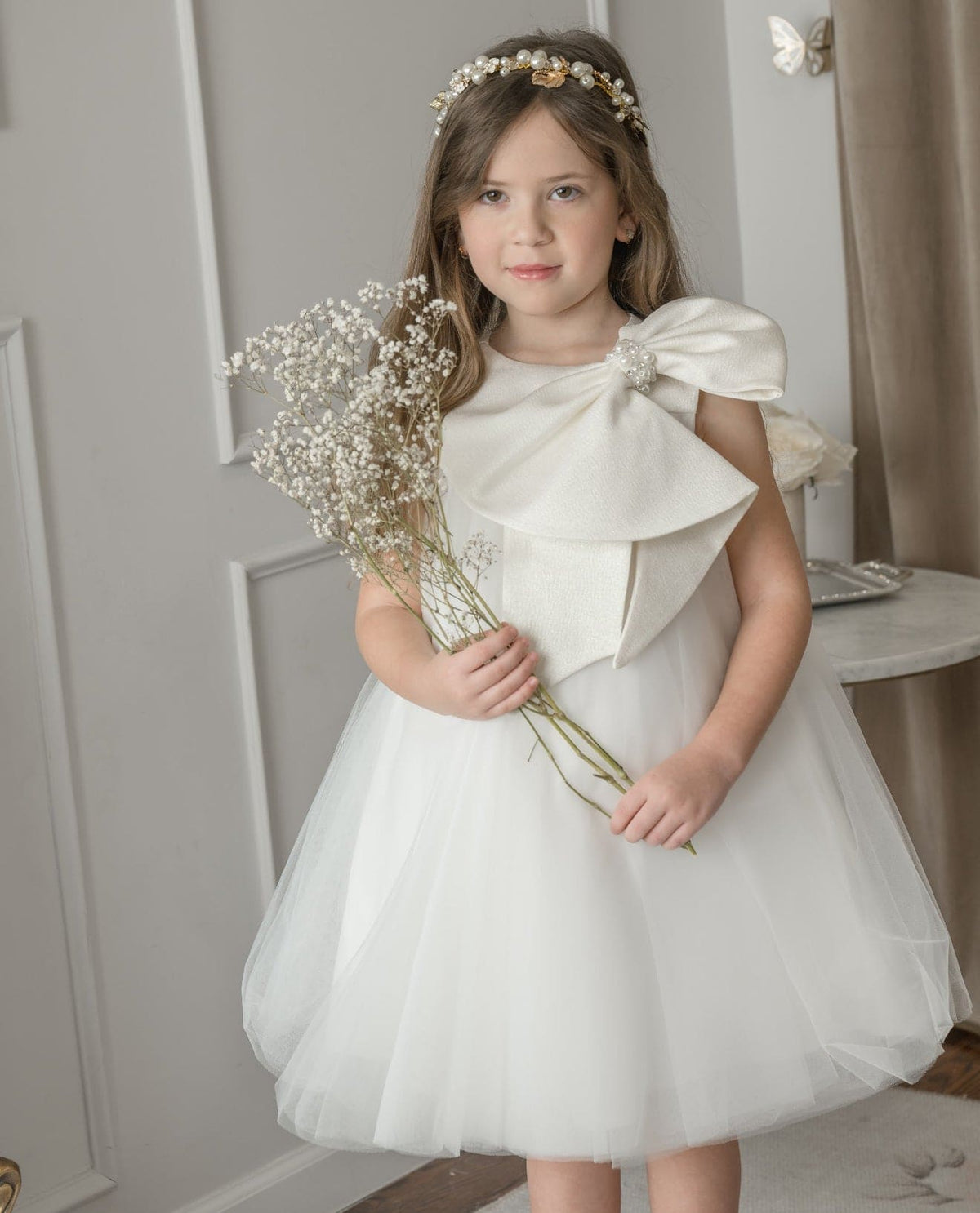 Jackie White Tulle Dress - Petite Maison Kids