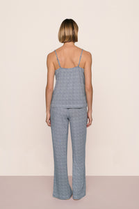 Gisele Printed Cami/Pant PJ Set in Seashell Navy