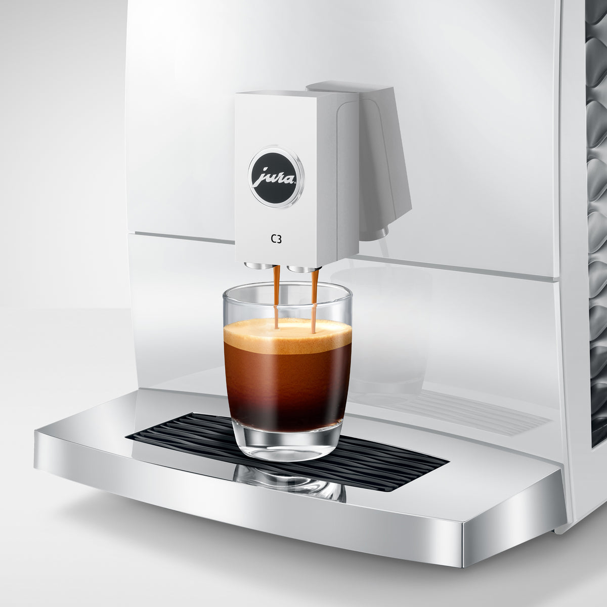 C3 Fully Automatic Coffee Machine in Piano White