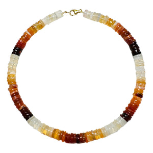 Fire Opal Heishi Necklace