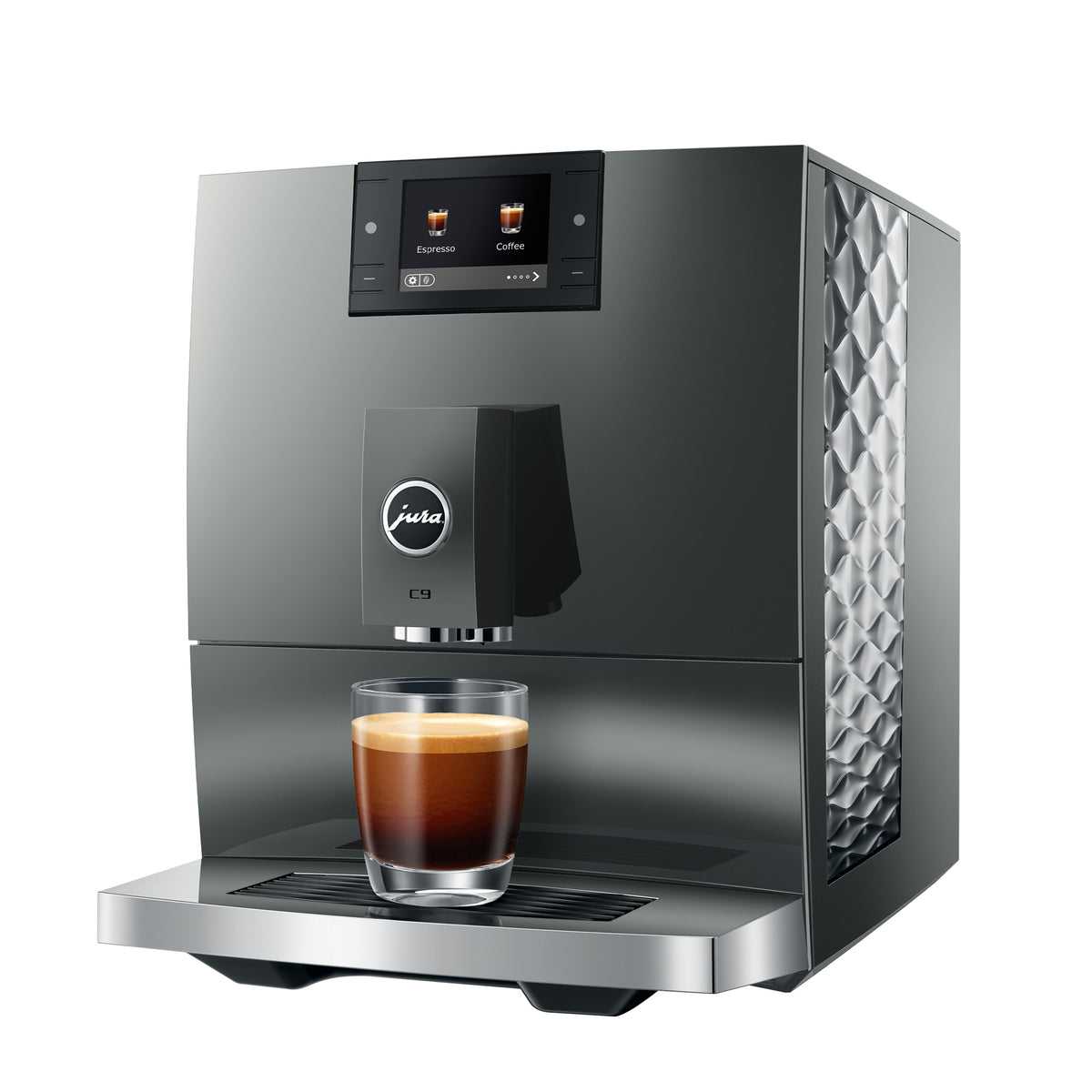 C9 Fully Automatic Coffee Machine in Piano Inox