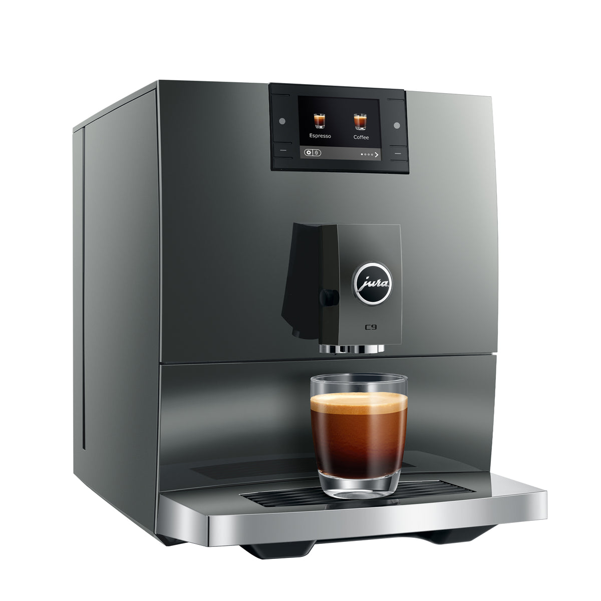 C9 Fully Automatic Coffee Machine in Piano Inox