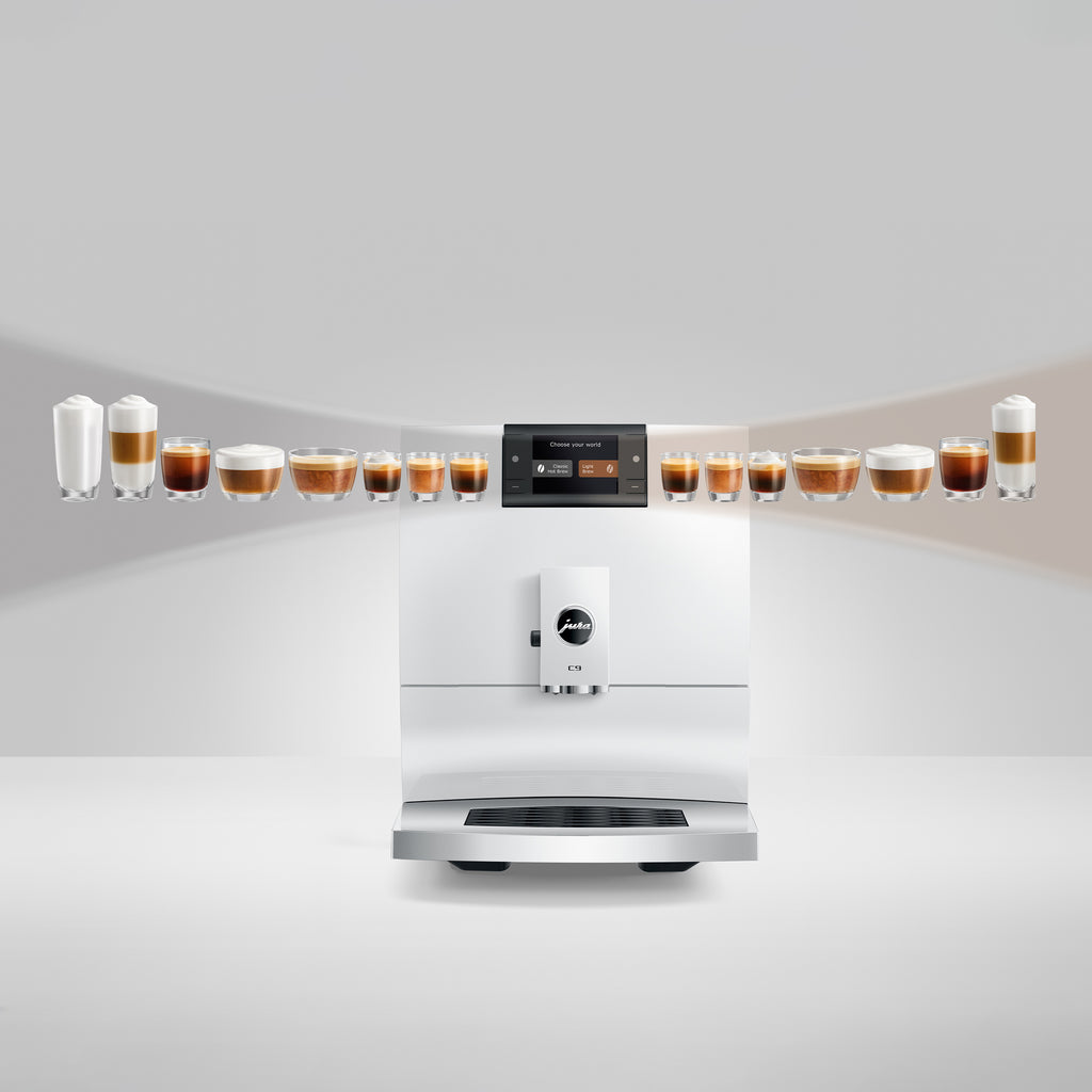 C9 Fully Automatic Coffee Machine in Piano White