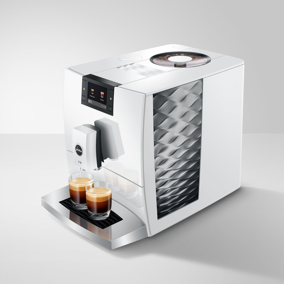 C9 Fully Automatic Coffee Machine in Piano White