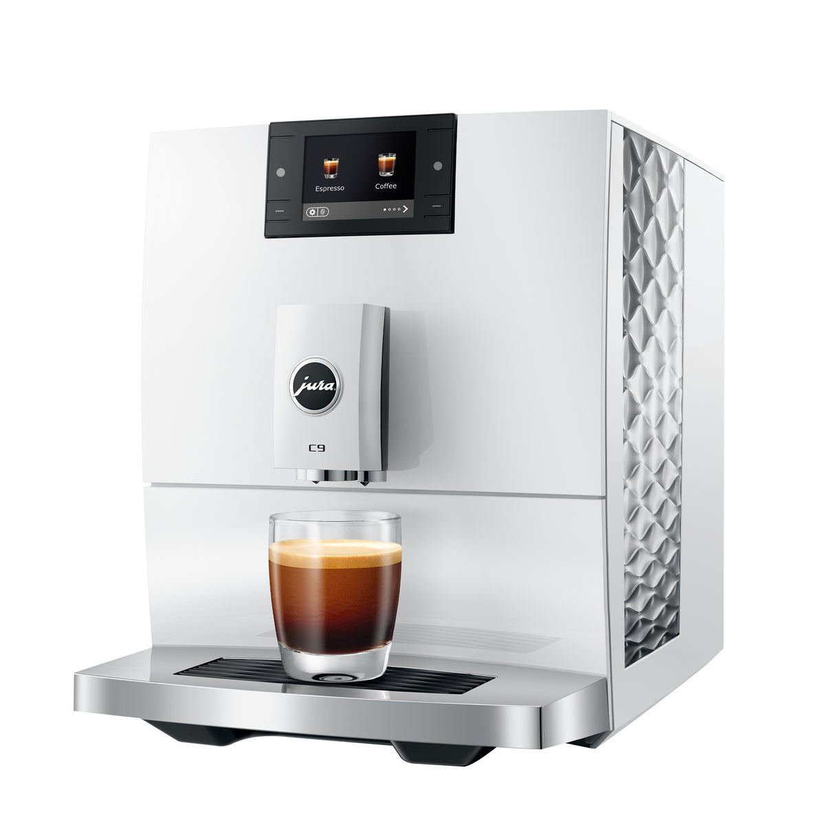 C9 Fully Automatic Coffee Machine in Piano White