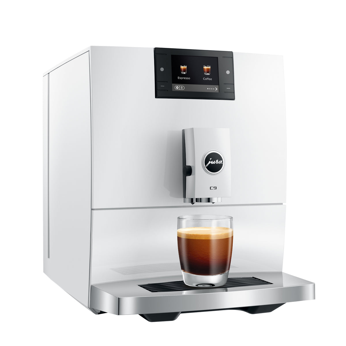 C9 Fully Automatic Coffee Machine in Piano White