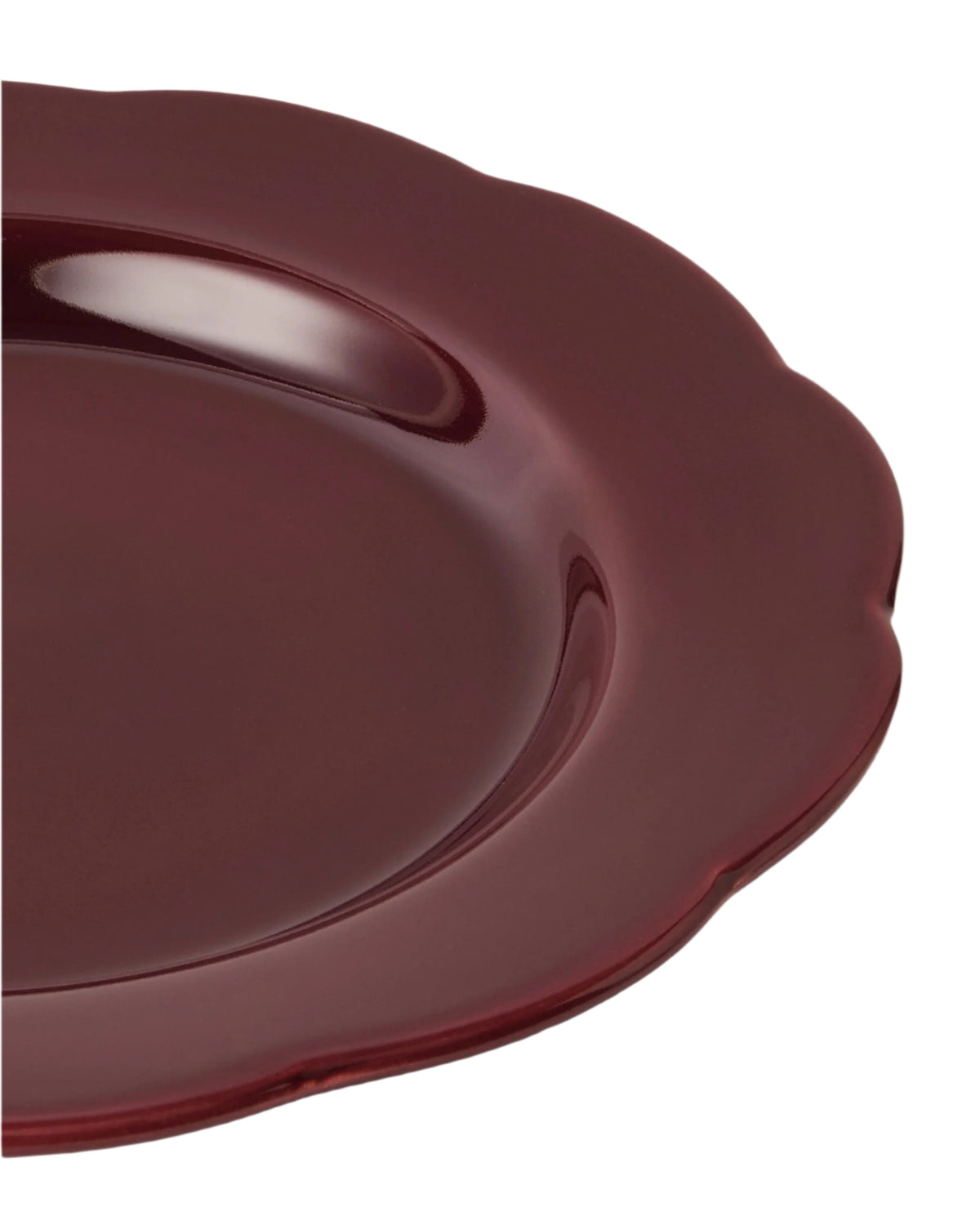 Fiore Dinner Plate in Burgundy