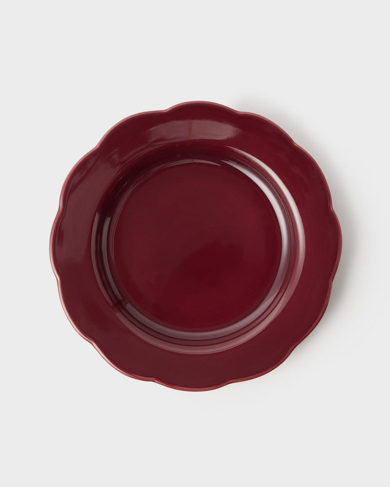 Fiore Dinner Plate in Burgundy