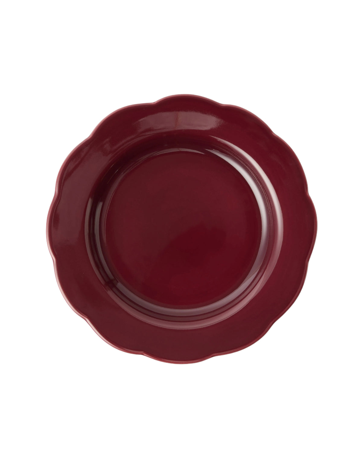 Fiore Dinner Plate in Burgundy