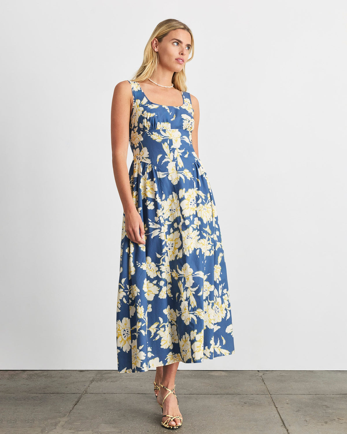 Cadence Dress in French Blue Multi