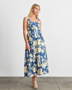 Cadence Dress in French Blue Multi