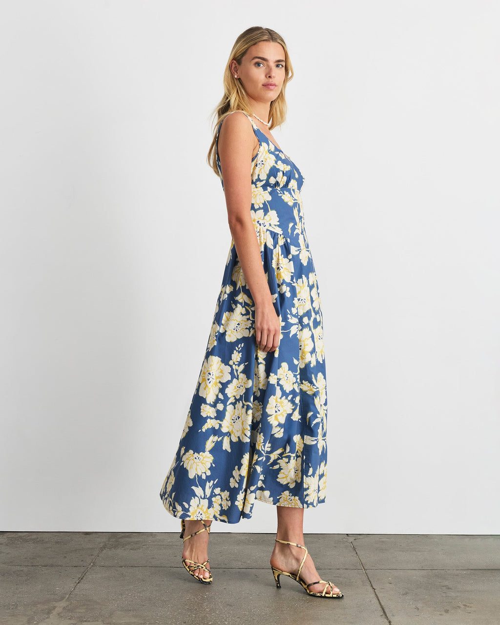 Cadence Dress in French Blue Multi