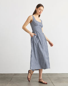 Cadence Dress in Maritime Blue Multi