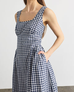 Cadence Dress in Maritime Blue Multi