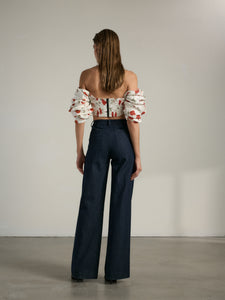 The Cadiz Top in Red Poppy Print