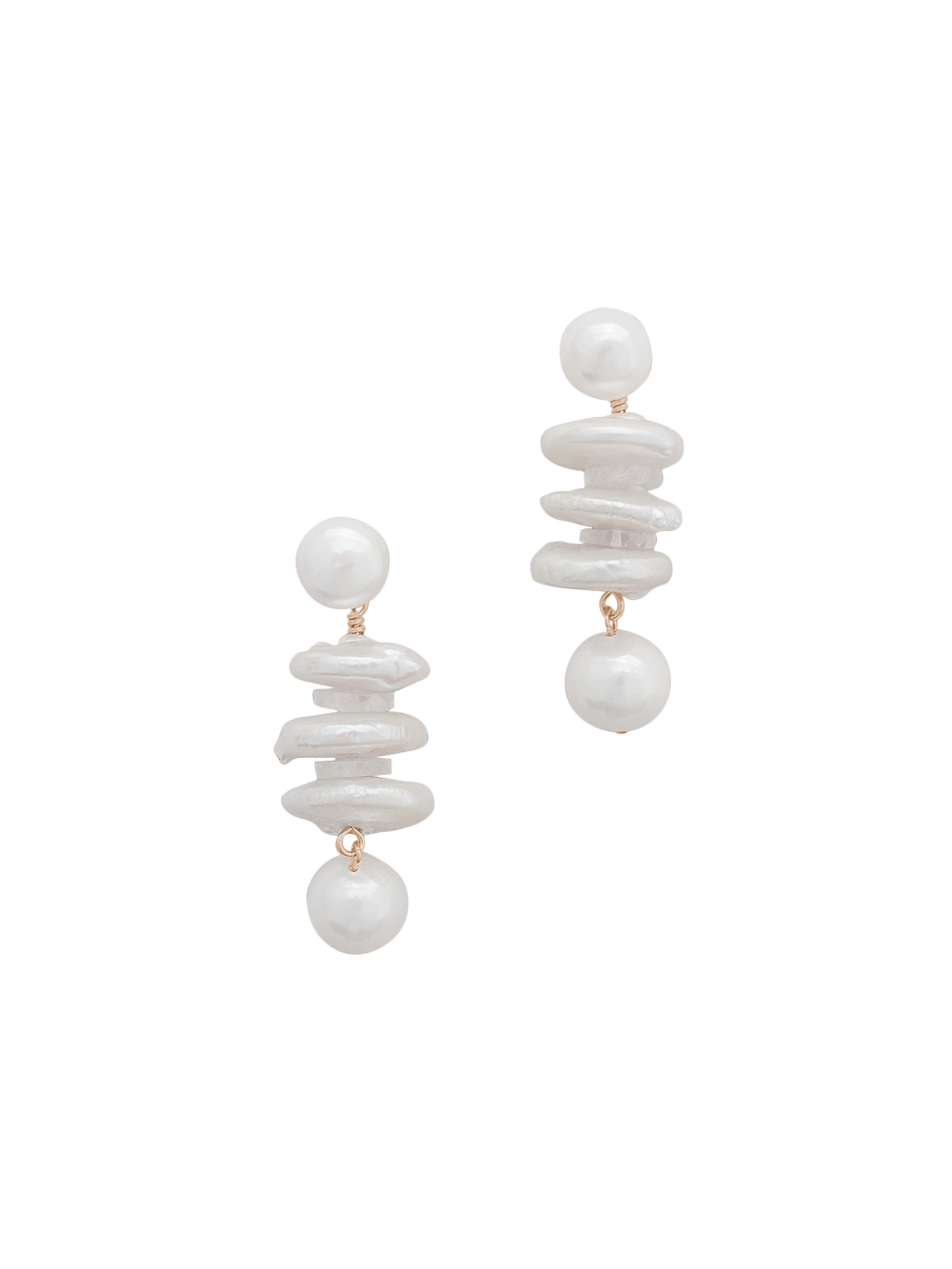 Callie Earrings in White
