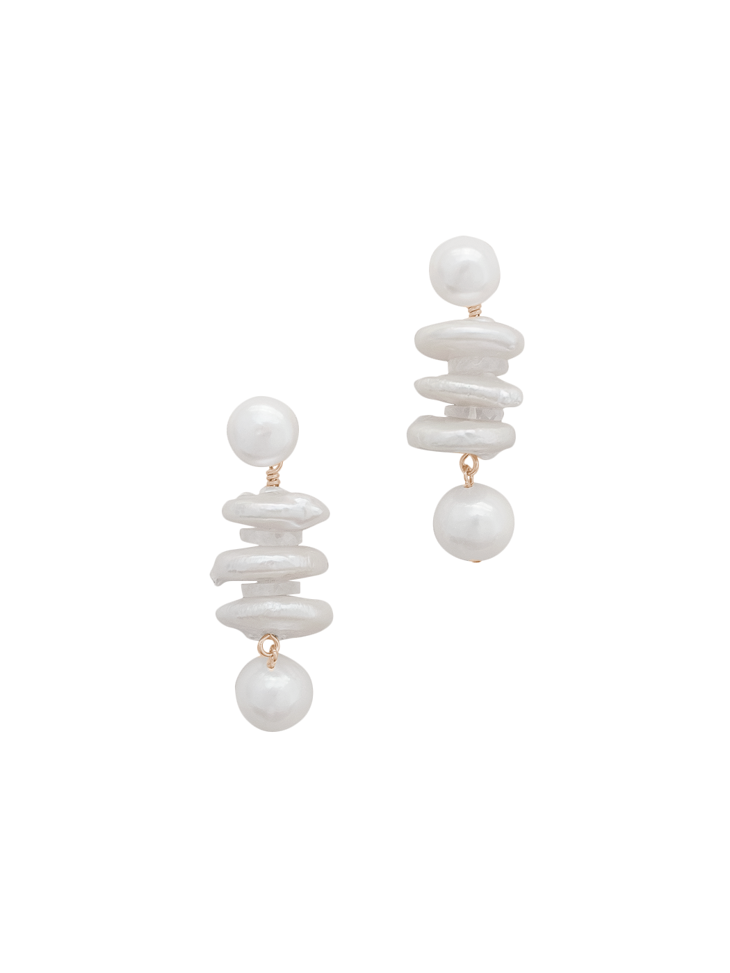 Callie Earrings in White