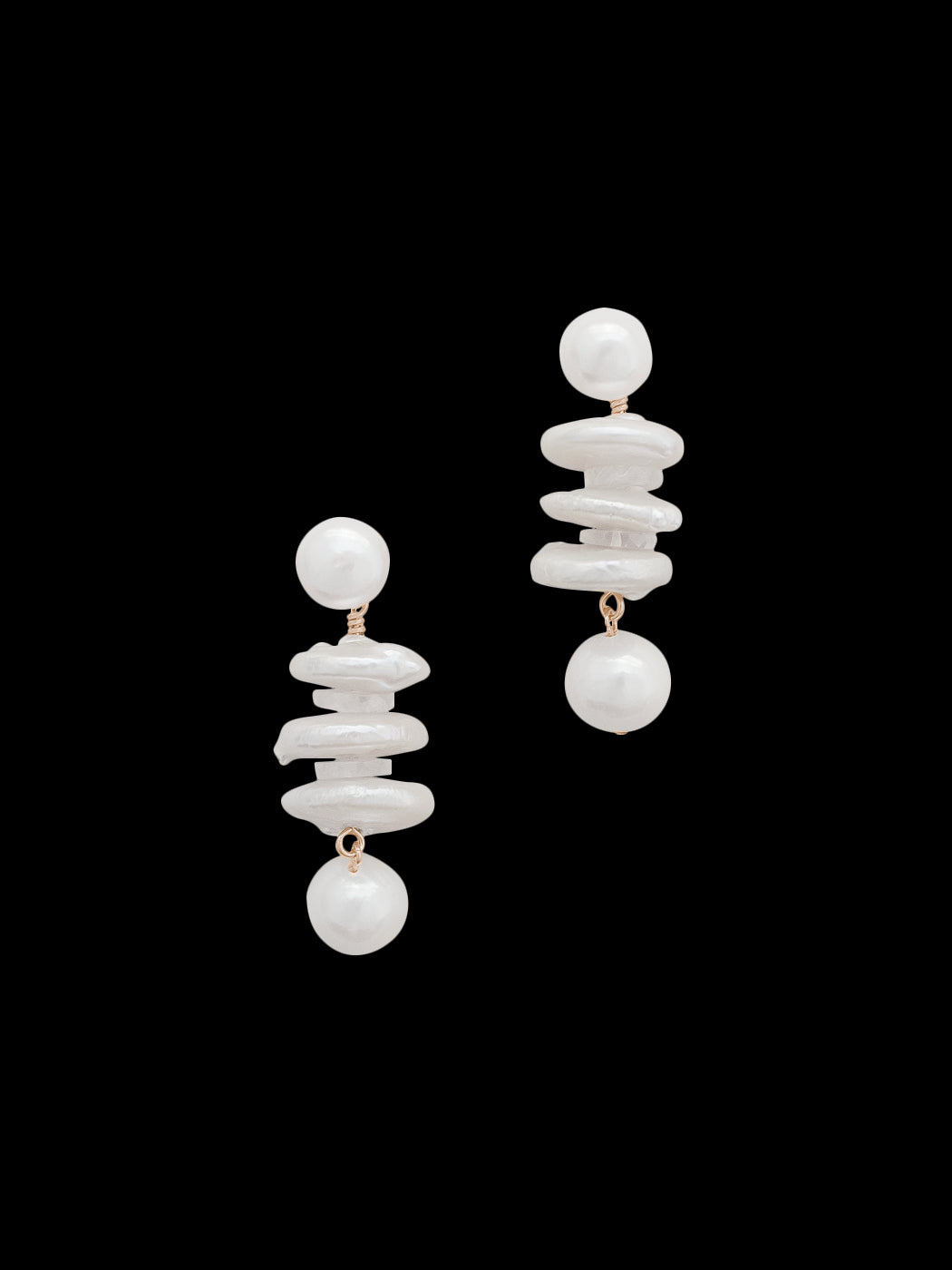 Callie Earrings in White