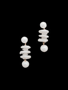 Callie Earrings in White