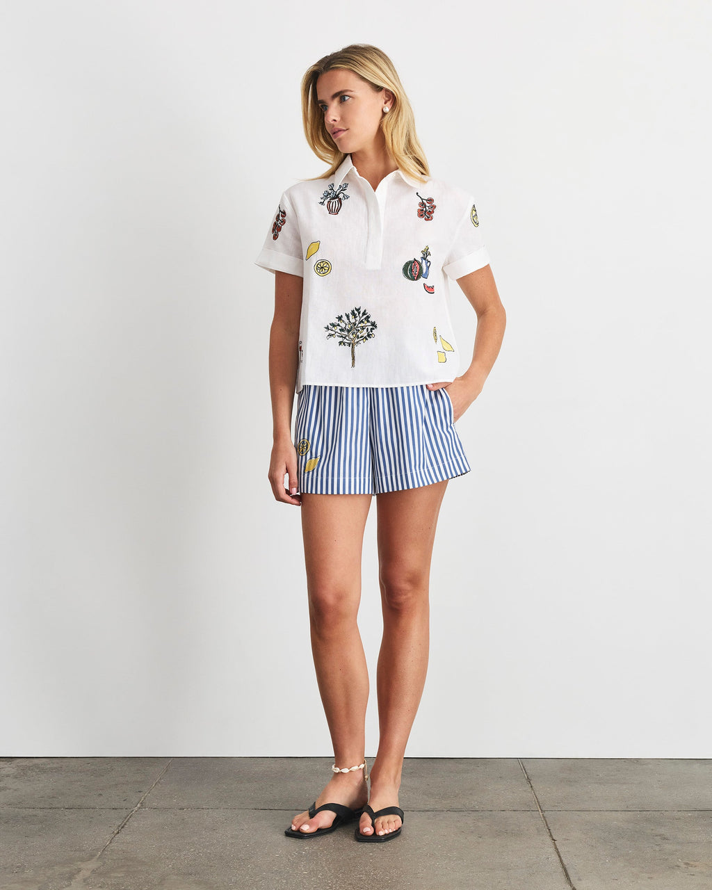 Callum Top in Optic White
