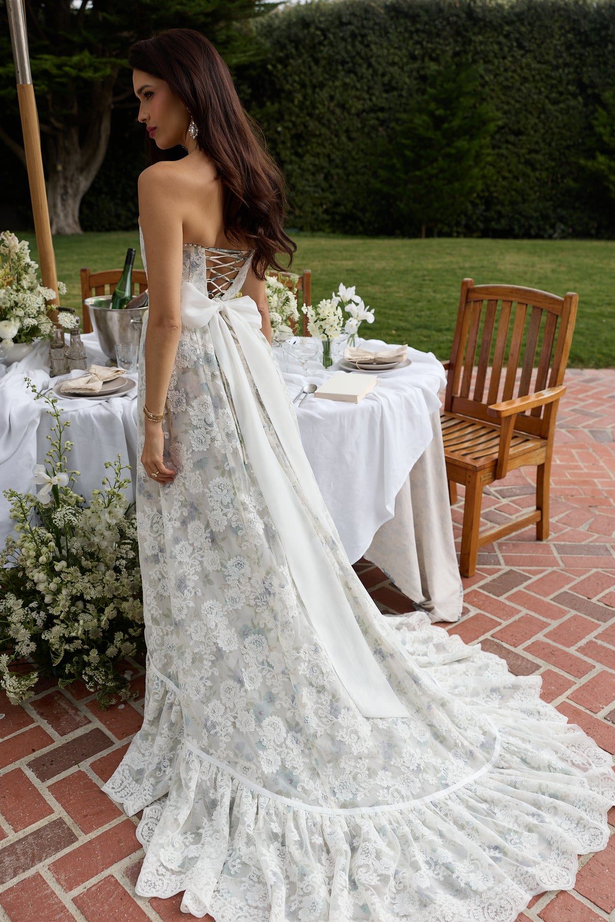 The Cambree Dress in Blue Watercolor Floral