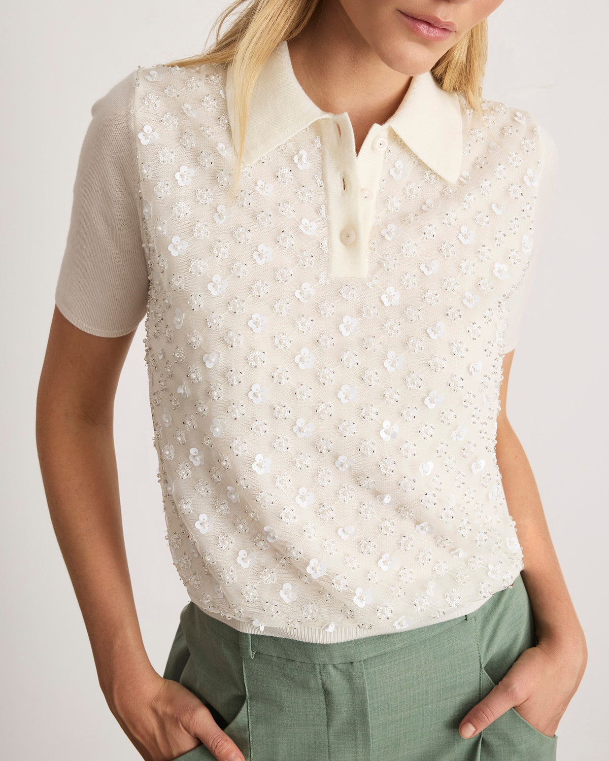Camilla Knit Top in Cream