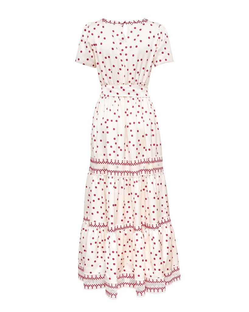 Lisandra Maxi Dress in Cherry Drops