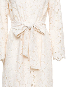 Emilia Duster Coat in Lace Clouds