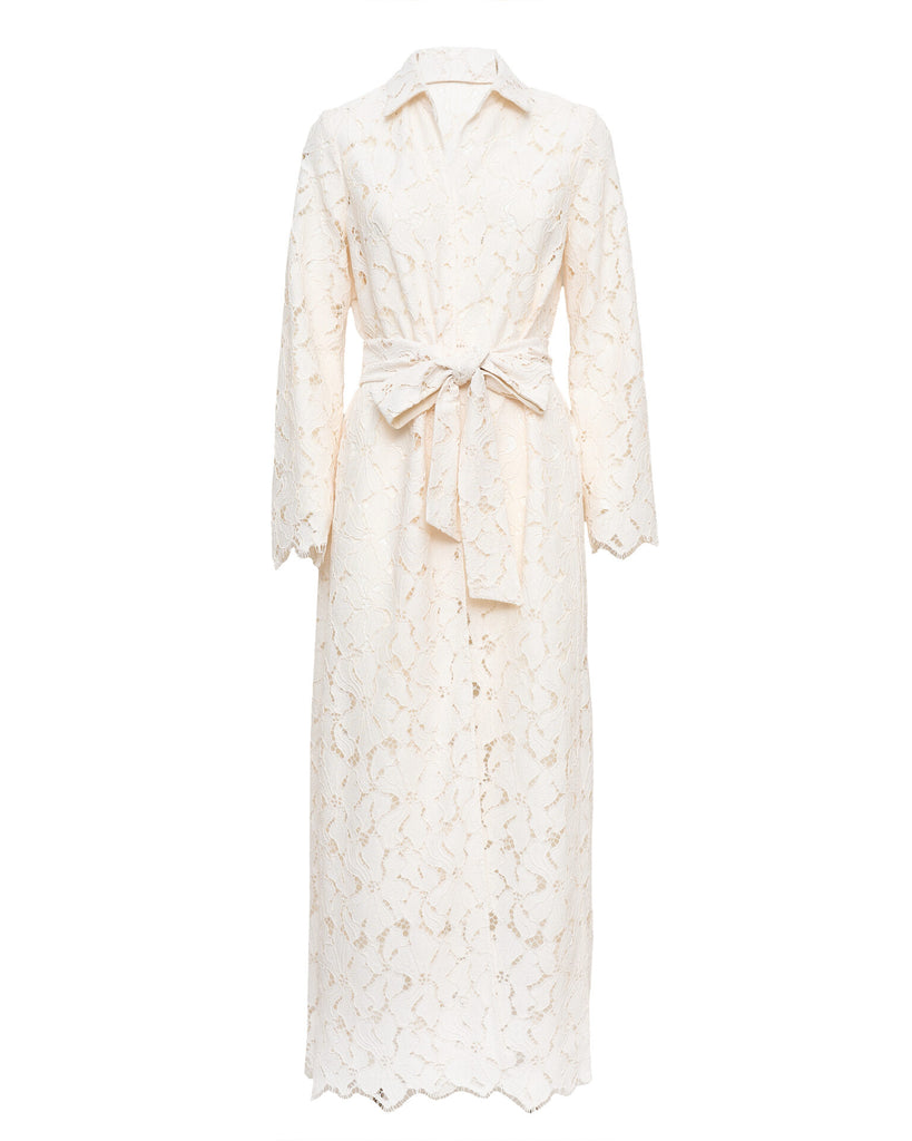 Emilia Duster Coat in Lace Clouds