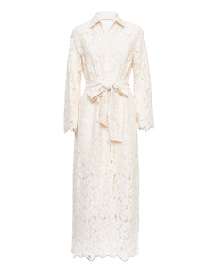 Emilia Duster Coat in Lace Clouds