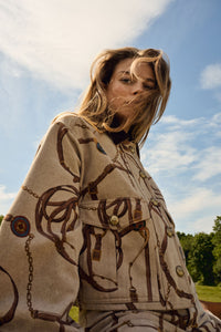 Ruben Jacket in Equestrian Scarf Ginger