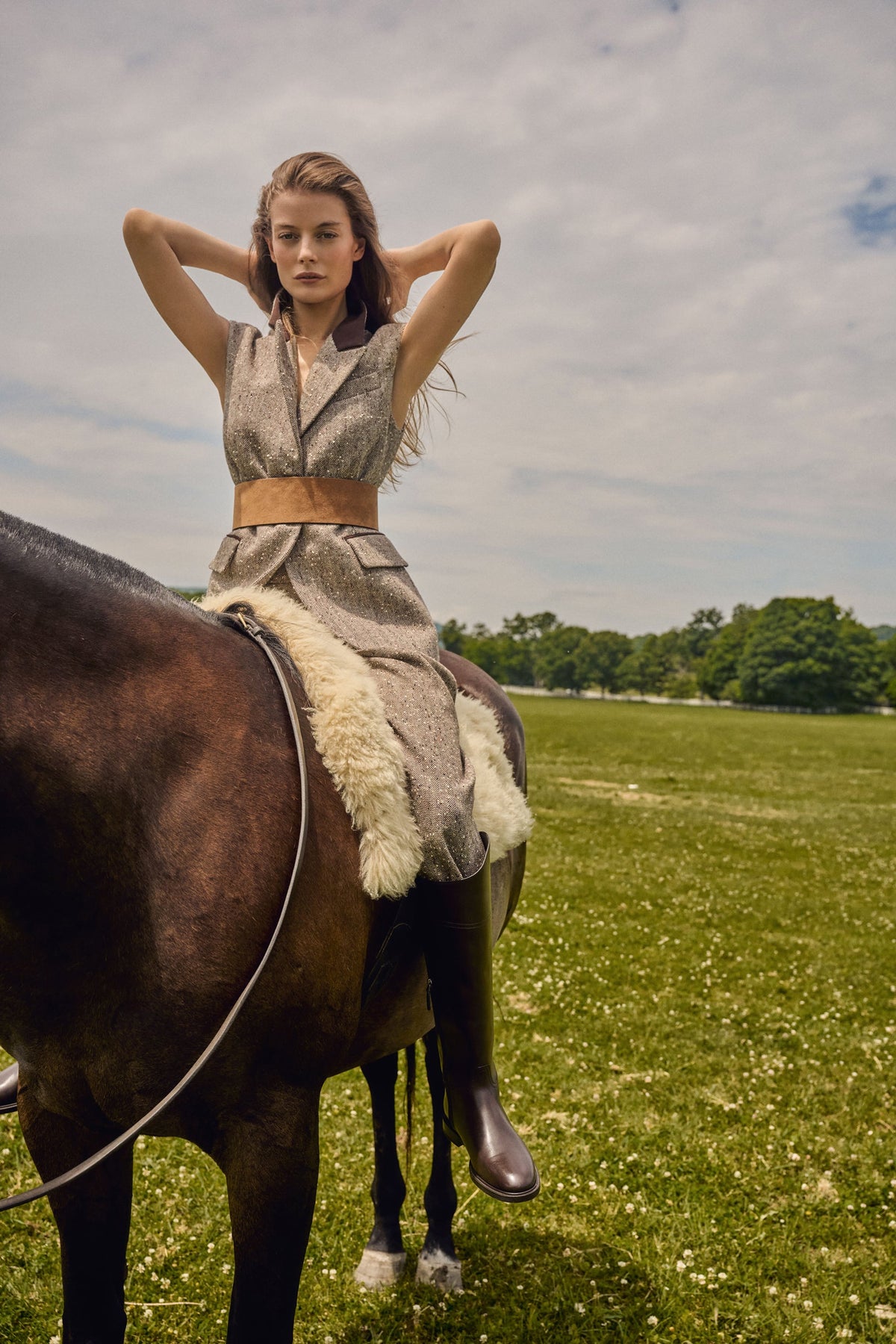 Alonso Vest in Carlson Tweed Brown/Beige