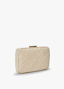 Carmen Woven Straw Clutch Bag in Natural