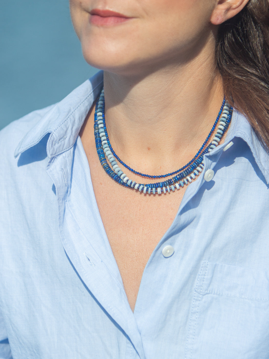 Martine Necklace in Blue