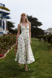 The Carrie Set in Blue Watercolor Floral