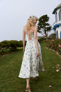 The Carrie Set in Blue Watercolor Floral